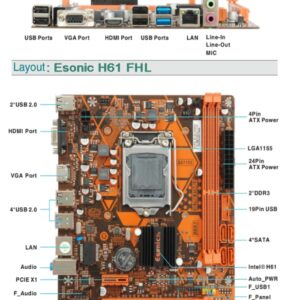 Esonic H61 FHL DDR3 Motherboard